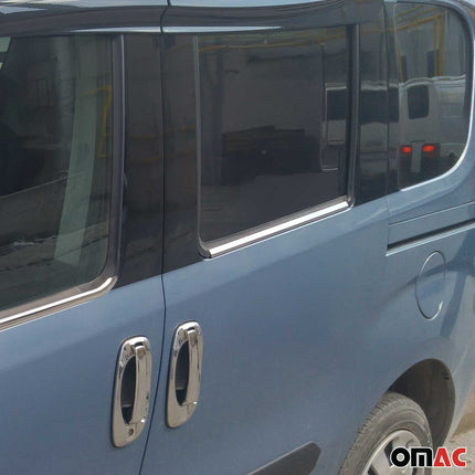 Fensterleisten Zierleisten für Fiat Doblo 2010-2021 Edelstahl Chrom 4tlg