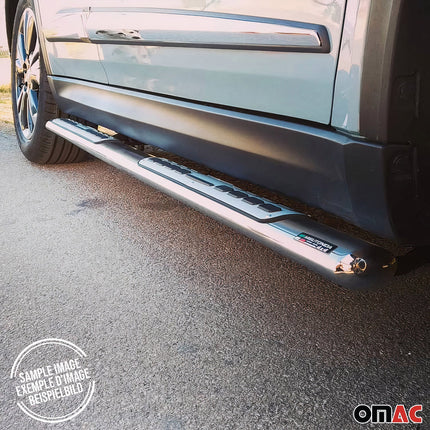 Edelstahl Seitenschweller Schwellerrohre für VW Touareg 2003-2010 Silber