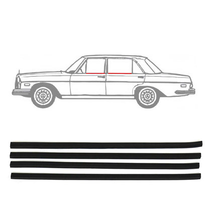 Außenkante Dicht Staub Horizontale Leiste für Mercedes W115 1968-1980 ABS 4tlg