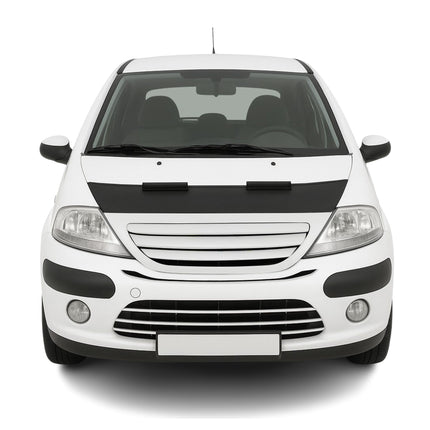 Haubenbra Steinschlagschutz Bonnet Bra für Citroen C3 2003-2009 Schwarz Halb