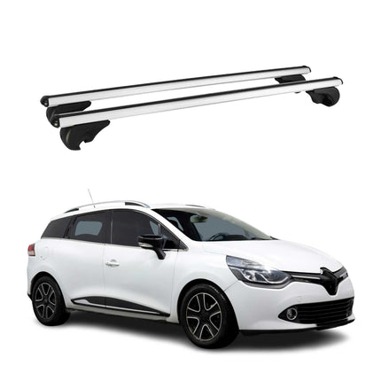 Dachträger Grundtäger für Renault Clio Grandtour 2012-2019 75kg Alu Silber 2 tlg