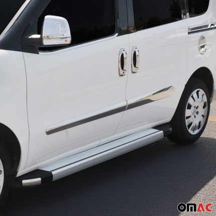 Seitentürleiste Türleisten Türschutzleiste für Opel Combo D 2012-2018 Chrom 4x