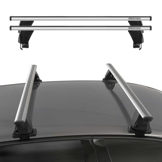 Menabo Dachträger Grundtäger für SsangYong XLV 2016-2019 50kg Alu Silber 2 tlg