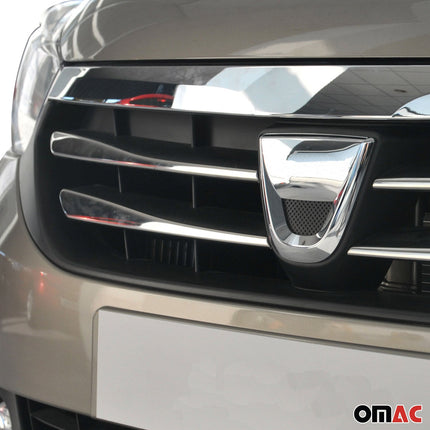 Kühlergrill Leiste Grillleisten für Dacia Dokker Express 2012-21 Edelstahl Chrom