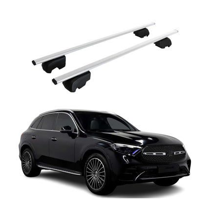Dachträger Grundtäger für Mercedes GLC X254 2022-2026 75kg Metall Silber 2 tlg