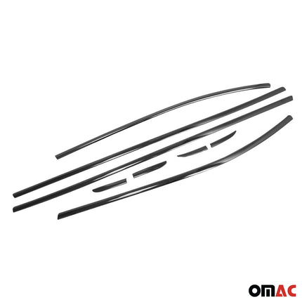 Fensterleisten Zierleisten für Renault Clio Schrägheck 2012-2019 Chrom Dunkel 8x