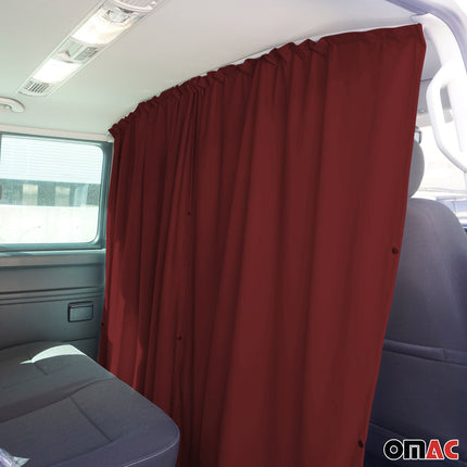Maß Gardinen für Ford Transit Tourneo Courier L1 L2 Fahrerhaus Abtrennung Rot