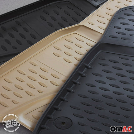OMAC Gummimatten Fußmatten für Audi A6 Limousine Allroad Avant 2008-2011 Schwarz