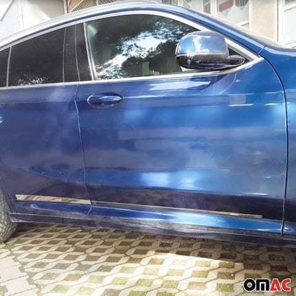 Seitentürleiste Türleisten Türschutzleiste für BMW X4 G02 2018-2025 Edelstahl 4x