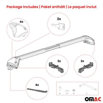 Dachträger Grundtäger für Chevrolet Captiva 2006-2016 5 tür 100kg Alu Silber ABE