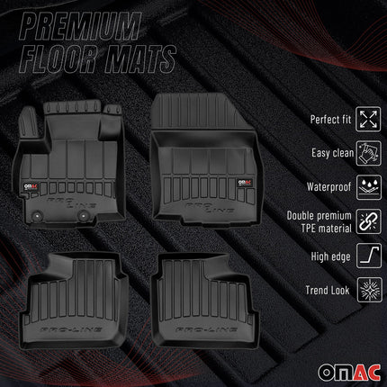 OMAC Gummi Fußmatten für Mitsubishi Space Star 2012-2026 Premium TPE Schwarz 4x