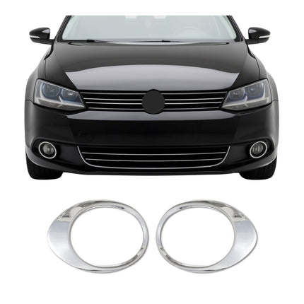 Nebelscheinwerfer Rahmen Umrandung für VW Jetta 2010-2014 Edelstahl Chrom 2tlg