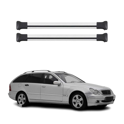 Dachträger für Mercedes C Klasse S203 T-Model 2000-2007 75kg Alu Silber 2tlg