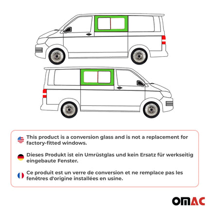 Seitenfenster Schiebefenster für VW T6 T6.1 2015-2024 Links Rechts L1 L2 SET