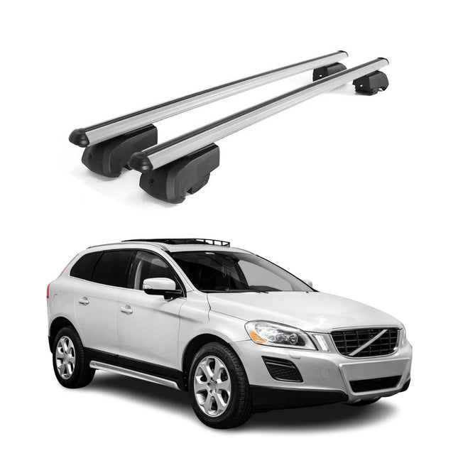 Dachträger Gepäckträger für Volvo XC60 2009-2017 Querträger ABE Alu Grau 2x