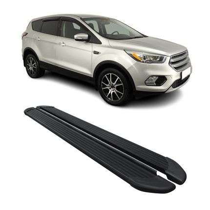 Trittbretter Seitenschweller für Ford Kuga II ST-Line 2016-2019 Alu Schwarz 2tlg