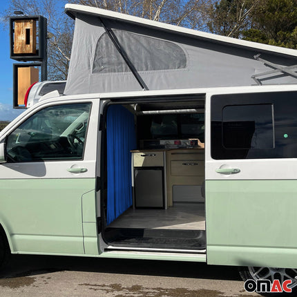 Maß Gardinen für Ford Transit H3 Fahrerhaus Abtrennung Sonnenschutz Dunkelblau