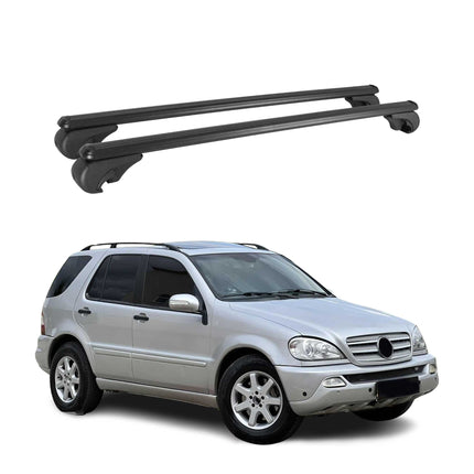 Dachträger für Mercedes M Klasse W163 2002-2005 Gepäckträger Alu Schwarz 2x