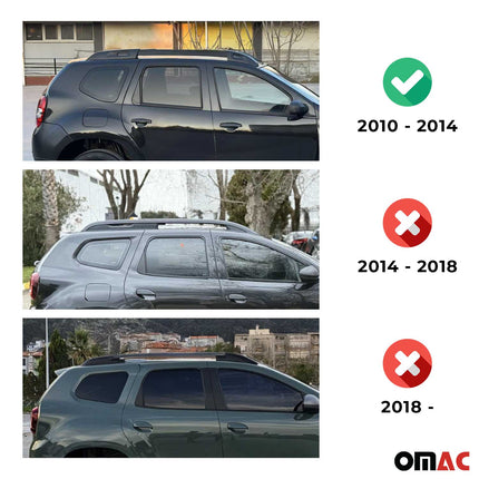 Dachträger Gepäckträger für Dacia Duster 2010-13 Pre-FL Relingträger Alu Schwarz