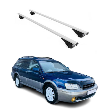 Dachträger Grundtäger für Subaru Legacy mk3 Kombi 1999-2003 75kg Metall Grau 2x
