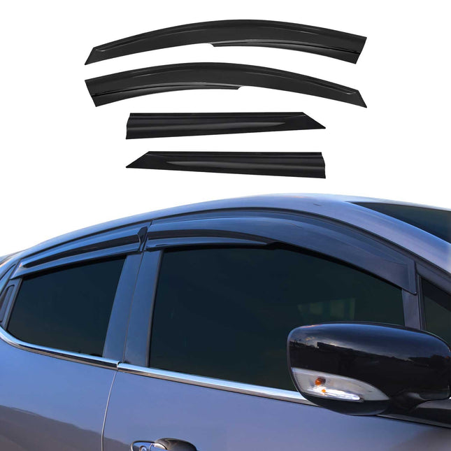 Windabweiser Regenabweiser für Dacia Logan 2004-2012 Acryl Schwarz 4 tlg