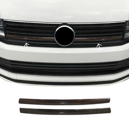 Kühlergrill Grillleisten für VW T6 Transporter 2015-19 Highline Echt Carbon Rot