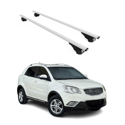 Dachträger Grundtäger für Ssangyong Korando 2010-2019 75kg Metall Silber 2 tlg