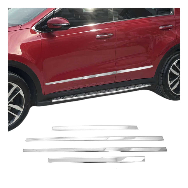 Seitentürleiste Türleisten Türschutzleiste für Kia Sportage 2015-2021 Chrom 4x