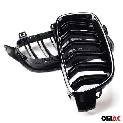 Nieren Grill Kühlergrill für BMW M3 F80 2014-2018 Schwarz Glanz