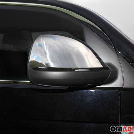 Spiegelkappen Leiste für VW T6 T6.1 alle 2015-24 Kohlefaser Carbon Schwarz 2tlg