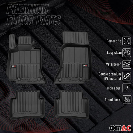 Fußmatten Gummimatten für Mercedes C-Klasse W206 2021-2025 Premium Schwarz 4x