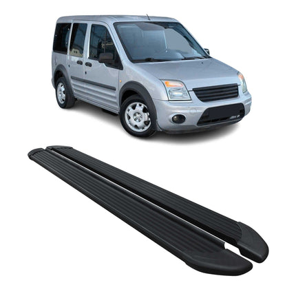 Seitenschweller Trittbretter Schweller für Ford Connect 2002-2013 L1 Alu Schwarz