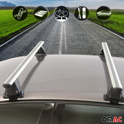 Menabo Dachträger Grundtäger für Suzuki Swift mk2 2013-2017 FL 50kg Alu Grau 2x