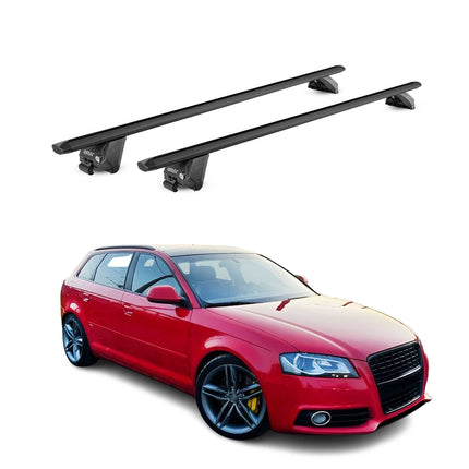 Dachträger Grundtäger für Audi A3 Sportback 8P 8V 2004-20 100kg Alu ABE Schwarz