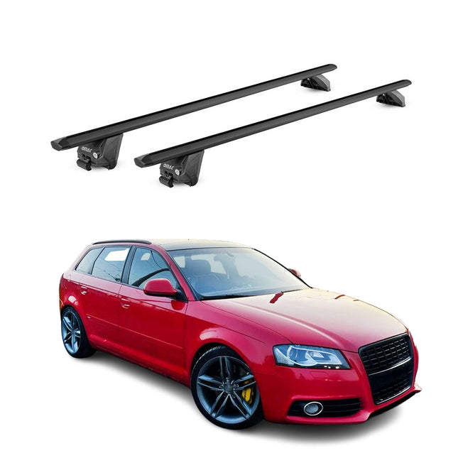 Dachträger Grundtäger für Audi A3 Sportback 8P 8V 2004-20 100kg Alu ABE Schwarz