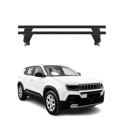 Menabo Dachträger Grundtäger für Jeep Avenger 2023-2026 50kg Alu Schwarz 2 tlg