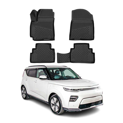 OMAC Gummimatten Fußmatten für Kia Soul 2020-2026 TPE Automatten Schwarz 4x