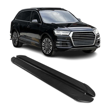 Trittbretter Seitenschweller für Audi Q7 4M 2015-2026 Aluminium Schwarz 2tlg