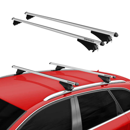 Menabo Dachträger Grundtäger für Kia Carens 2013-2019 75kg Alu Silber 2 tlg
