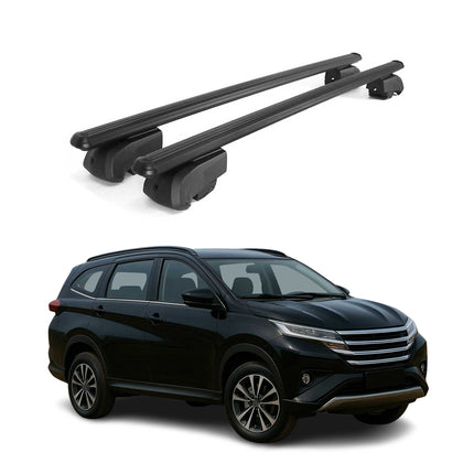 Dachträger Grundtäger für Daihatsu Terios 2017-2026 75kg Aluminium Schwarz 2 tlg