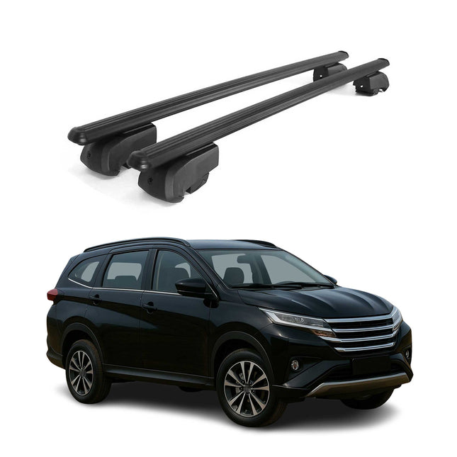 Dachträger Grundtäger für Daihatsu Terios 2017-2026 75kg Aluminium Schwarz 2 tlg
