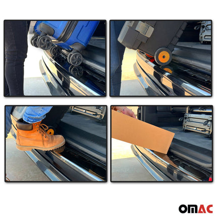 Ladekantenschutz für VW Tiguan II / Allspace 2016-2023 Edelstahl Dunkel Chrom