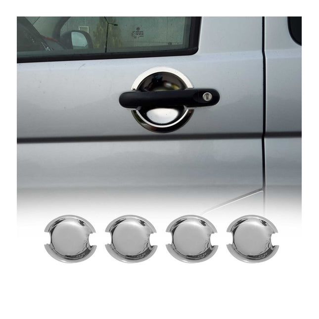 Türgriffschalen Türgriffmulden für VW Transporter T5 2003-15 Chrom Edelstahl 4x
