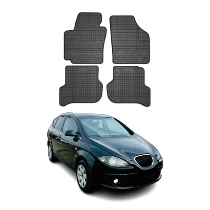 OMAC Gummi Fußmatten für Seat Altea 2004-2015 Automatten Gummi Schwarz 4tlg