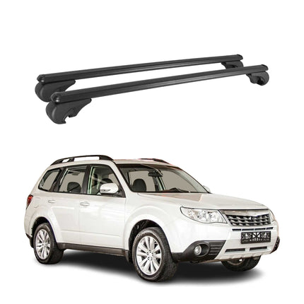 Dachträger für Subaru Forester III 2008-2013 Grundträger Aluminium Schwarz 2x