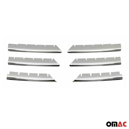 Kühlergrill Leisten Grillleisten für Renault Megane 2002-2006 Edelstahl Chrom 6x