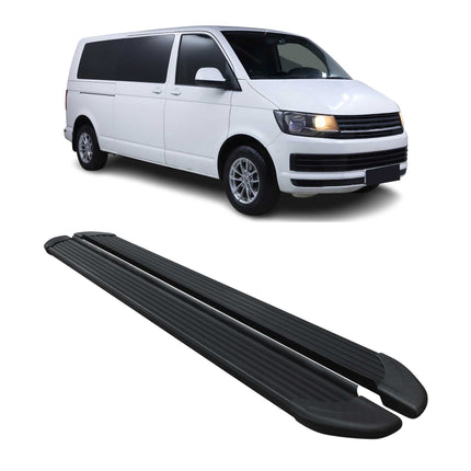 Trittbretter Seitenschweller für VW T6 T6.1 alle 2015-2022 L2 Langer Schwarz