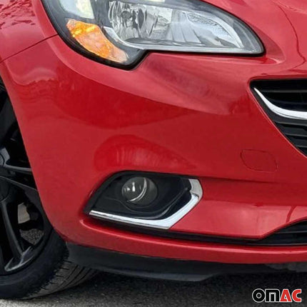 Nebelscheinwerfer Rahmen Umrandung für Opel Corsa 2015-2019 Edelstahl Chrom 2x