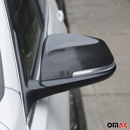 Spiegelkappen Spiegelabdeckung für BMW X1 E84 2013-2015 Echt Carbon Schwarz 2x