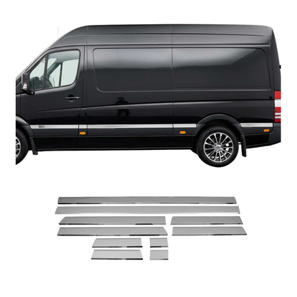 Seitentürleiste Türschutz für Mercedes Sprinter W906 2006-18 L2 RS Chrom 10x